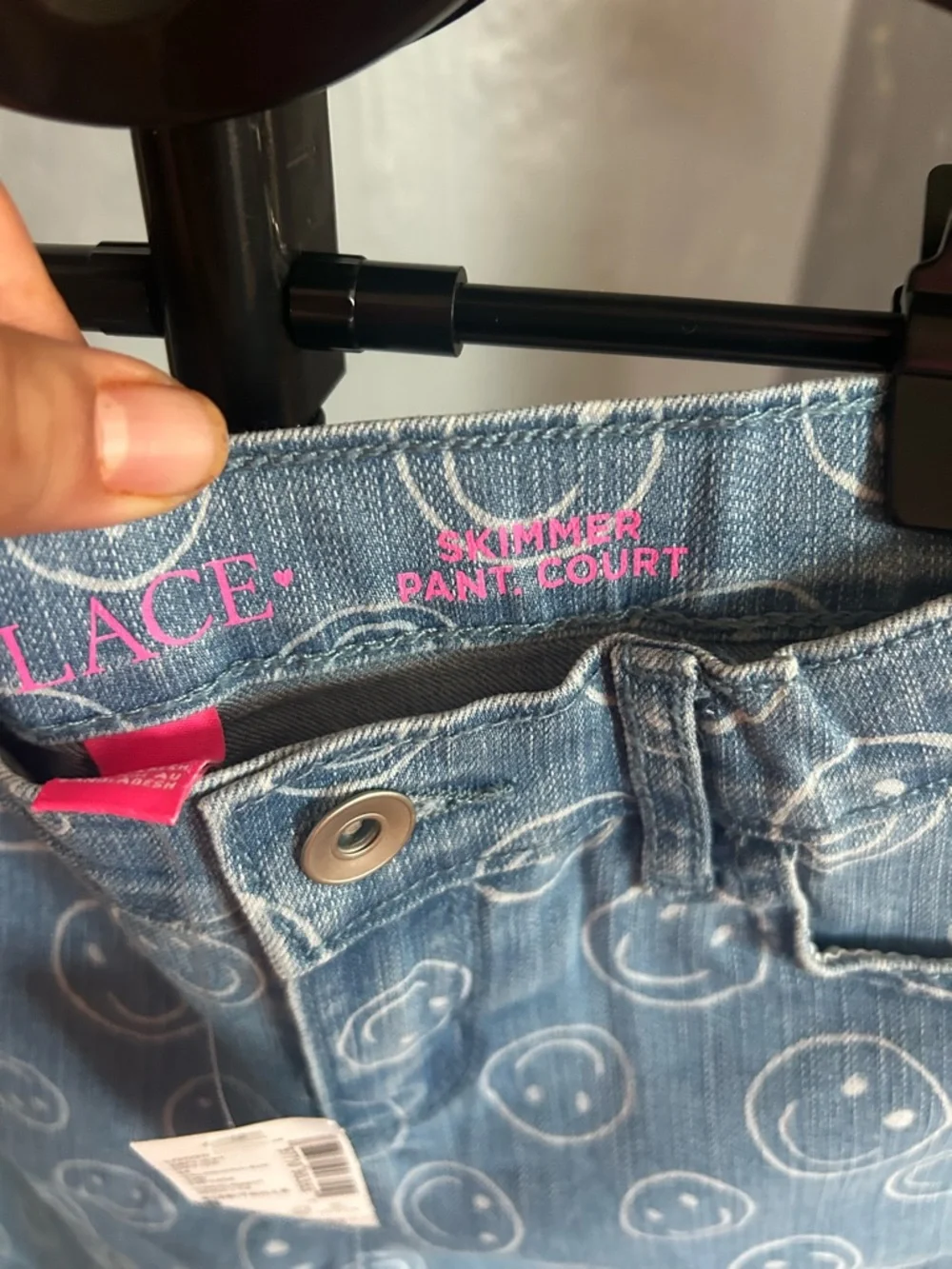 The Children's Place Light Blue Denim Smiley Face Shorts